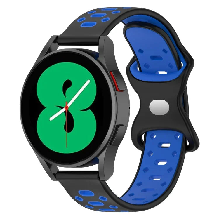 Pulseira de Silicone com Diamantes Bicolor de 20mm, Para Samsung Galaxy Watch 5 40mm, Para Samsung Galaxy Watch 5 44mm, Para Samsung Galaxy Watch 5 Pro 45mm