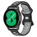 Pulseira de Silicone com Diamantes Bicolor de 20mm, Para Samsung Galaxy Watch 5 40mm, Para Samsung Galaxy Watch 5 44mm, Para Samsung Galaxy Watch 5 Pro 45mm