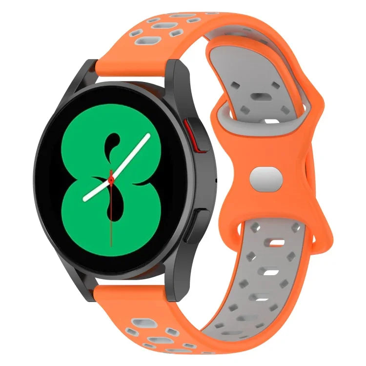 Pulseira de Silicone com Diamantes Bicolor de 20mm, Para Samsung Galaxy Watch 5 40mm, Para Samsung Galaxy Watch 5 44mm, Para Samsung Galaxy Watch 5 Pro 45mm