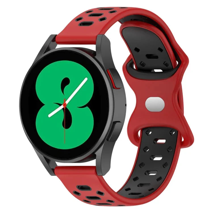 Pulseira de Silicone com Diamantes Bicolor de 20mm, Para Samsung Galaxy Watch 5 40mm, Para Samsung Galaxy Watch 5 44mm, Para Samsung Galaxy Watch 5 Pro 45mm
