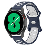 Pulseira de Silicone com Diamantes Bicolor de 20mm, Para Samsung Galaxy Watch 5 40mm, Para Samsung Galaxy Watch 5 44mm, Para Samsung Galaxy Watch 5 Pro 45mm