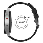 20mm Black Buckle Step Silicone Watch Band, For Samsung Galaxy Watch 5 40mm, For Samsung Galaxy Watch 5 44mm, For Samsung Galaxy Watch 5 Pro 45mm