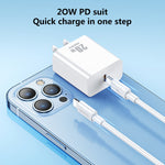 REMAX RP-U5 Extreme 2 Series Carregador 20W PD + Conjunto de Cabo de Dados USB-C / Type-C para 8 Pinos 1m de Carregamento Rápido, Ficha CN, Ficha UE, Ficha EUA