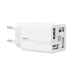 Carregador Rápido REMAX RP-U43 3.4A 4 Portas USB, Ficha UE, Reino Unido