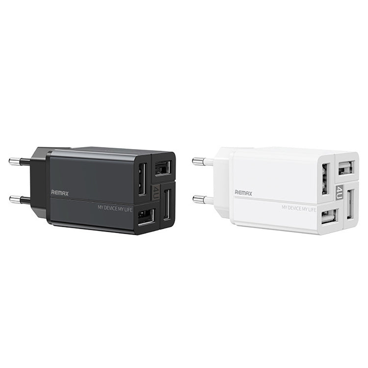 Carregador Rápido REMAX RP-U43 3.4A 4 Portas USB, Ficha UE, Reino Unido