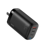 REMAX RP-U55 Territory Series Carregador Rápido 65W USB+Dupla Interface USB-C / Type-C, Ficha CN
