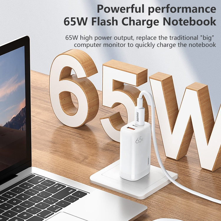 REMAX RP-U55 Territory Series Carregador Rápido 65W USB+Dupla Interface USB-C / Type-C, Ficha CN