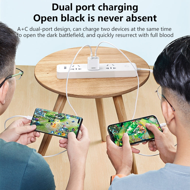 REMAX RP-U68 Speedy Series Carregador Rápido 20W USB+USB-C/Type-C, Ficha CN, Ficha UE, Ficha UK, Ficha EUA