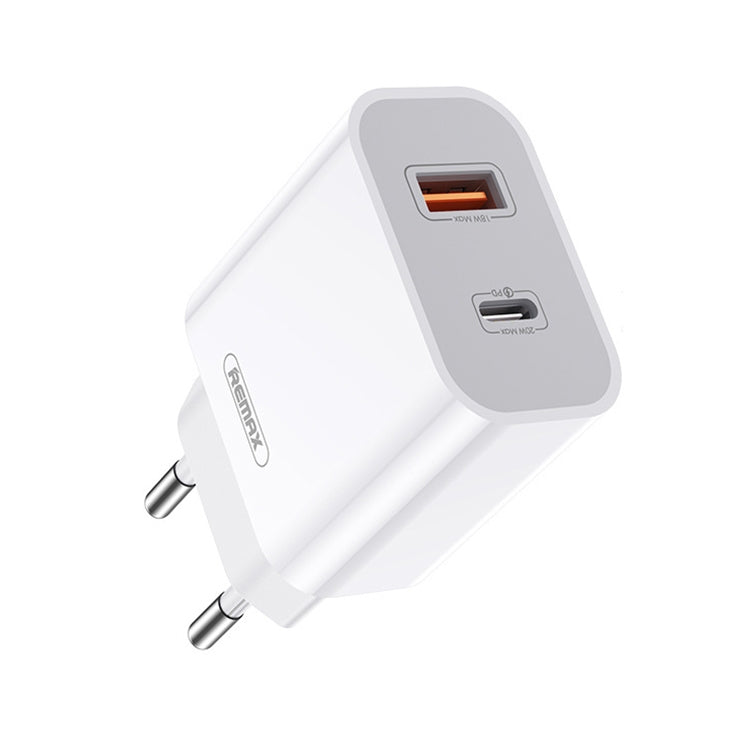 REMAX RP-U68 Speedy Series Carregador Rápido 20W USB+USB-C/Type-C, Ficha CN, Ficha UE, Ficha UK, Ficha EUA