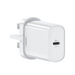 REMAX RP-U70 Jane Series Carregador Rápido 20W USB-C/Type-C PD, Ficha CN, Ficha UK, Ficha EUA