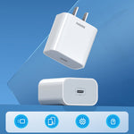 REMAX RP-U79 Speed Series Carregador Rápido 20W USB-C/Type-C Multi-Compatível, Ficha CN, Ficha UE, Ficha UK
