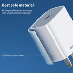 REMAX RP-U79 Speed Series Carregador Rápido 20W USB-C/Type-C Multi-Compatível, Ficha CN, Ficha UE, Ficha UK