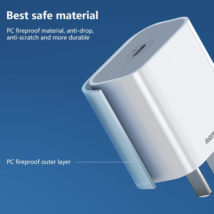 REMAX RP-U79 Speed Series Carregador Rápido 20W USB-C/Type-C Multi-Compatível, Ficha CN, Ficha UE, Ficha UK