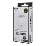 REMAX RP-U79 Speed Series Carregador Rápido 20W USB-C/Type-C Multi-Compatível, Ficha CN, Ficha UE, Ficha UK