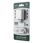REMAX RP-U35 Série Jane Conjunto de Carregador Rápido com Porta USB Dupla 2.1A, 8 Pinos, Micro USB, USB-C/Type-C
