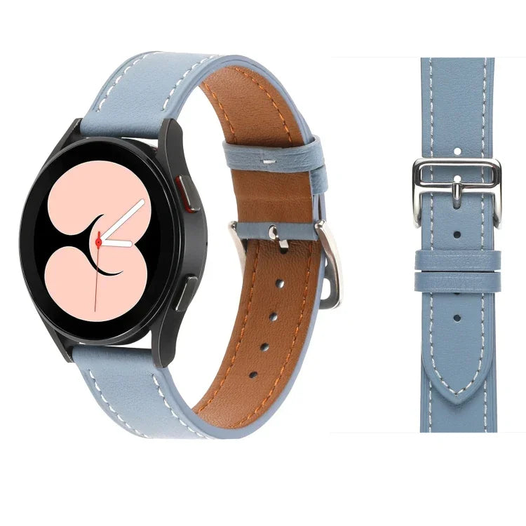 Pulseira de relógio em couro com trama simples, Para Samsung Galaxy Watch5 Pro 45mm/5 44mm/5 40mm