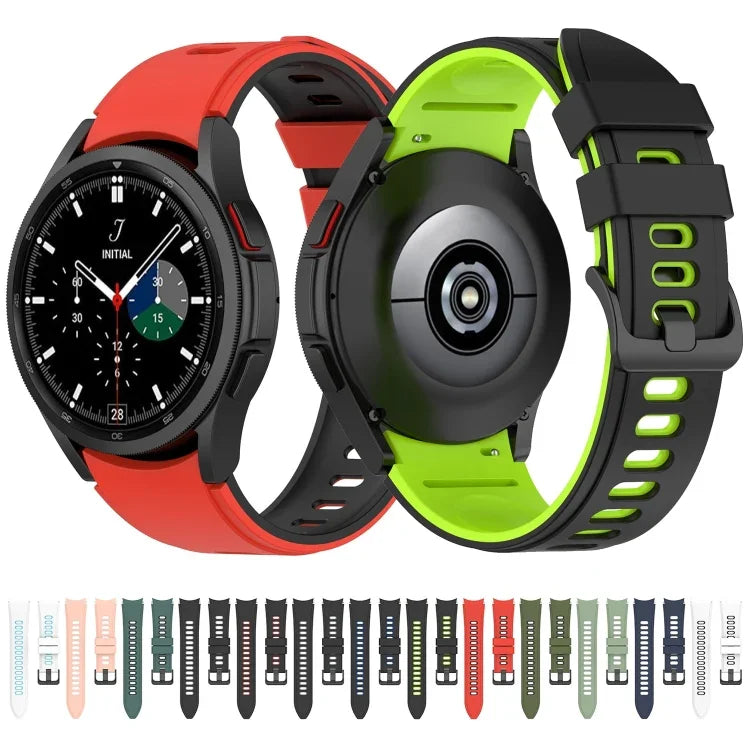 Two-color Silicone Strap Watch Band, For Samsung Galaxy Watch5 Pro 45mm/5 44mm/5 40mm