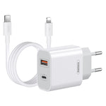 REMAX RP-U68 Conjunto de Carregador Rápido de Interface Dupla USB+USB-C/Type-C 20W, Ficha CN, Ficha EU, Ficha UK, Ficha US
