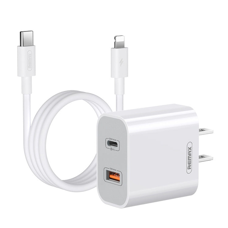 REMAX RP-U68 Conjunto de Carregador Rápido de Interface Dupla USB+USB-C/Type-C 20W, Ficha CN, Ficha EU, Ficha UK, Ficha US