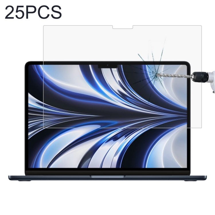 Película de vidro temperado à prova de explosão 9H para MacBook Air 13,6 polegadas A2681 / A3449, 1 unidade, 2 unidades, 25 unidades