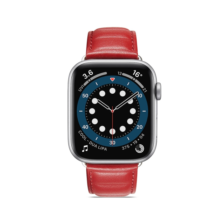 Pulseira de Couro Genuíno para Apple Watch Series, 7 45mm / 6&SE&5&4 44mm / 3&2&1 42mm, 7 41mm / 6&SE&5&4 40mm / 3&2&1 38mm