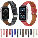 Pulseira de Couro Genuíno para Apple Watch Series, 7 45mm / 6&SE&5&4 44mm / 3&2&1 42mm, 7 41mm / 6&SE&5&4 40mm / 3&2&1 38mm