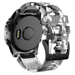 Camouflage Silicone Watch Band, For Garmin Fenix 7, For Garmin Fenix 7X