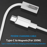 Cabo de Carregamento 100W 5 Pinos MagSafe 1 (em L) para USB-C / Type-C PD, Comprimento do Cabo: 1,8m, MagSafe 1 (em L)