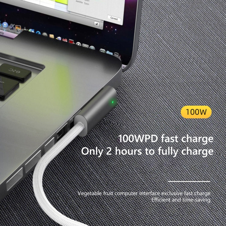 Cabo de Carregamento 100W 5 Pinos MagSafe 1 (em L) para USB-C / Type-C PD, Comprimento do Cabo: 1,8m, MagSafe 1 (em L)