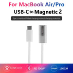 Cabo de Carregamento 100W 5 Pinos MagSafe 1 (em L) para USB-C / Type-C PD, Comprimento do Cabo: 1,8m, MagSafe 1 (em L)