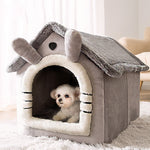 Cama para animais de estimação tipo casa universal removível e lavável para cães e gatos, S