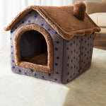 Cama para animais de estimação tipo casa universal removível e lavável para cães e gatos, S