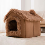 Cama para animais de estimação tipo casa universal removível e lavável para cães e gatos, S
