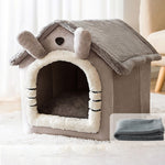 Cama para animais de estimação tipo casa universal removível e lavável para cães e gatos, S