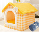 Cama para animais de estimação tipo casa universal removível e lavável para cães e gatos, S
