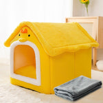 Cama para animais de estimação tipo casa universal removível e lavável para cães e gatos, S