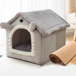 Cama para animais de estimação tipo casa universal removível e lavável para cães e gatos, S