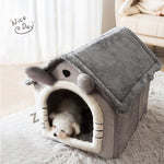 Cama para animais de estimação tipo casa universal removível e lavável para cães e gatos, S
