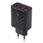 Carregador de Parede de Viagem AR-892 3 em 1 QC3.0 PD20W USB + USB-C / Tipo-C, Ficha UE, Ficha Reino Unido
