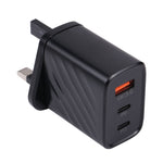 Carregador de Parede de Viagem AR-892 3 em 1 QC3.0 PD20W USB + USB-C / Tipo-C, Ficha UE, Ficha Reino Unido