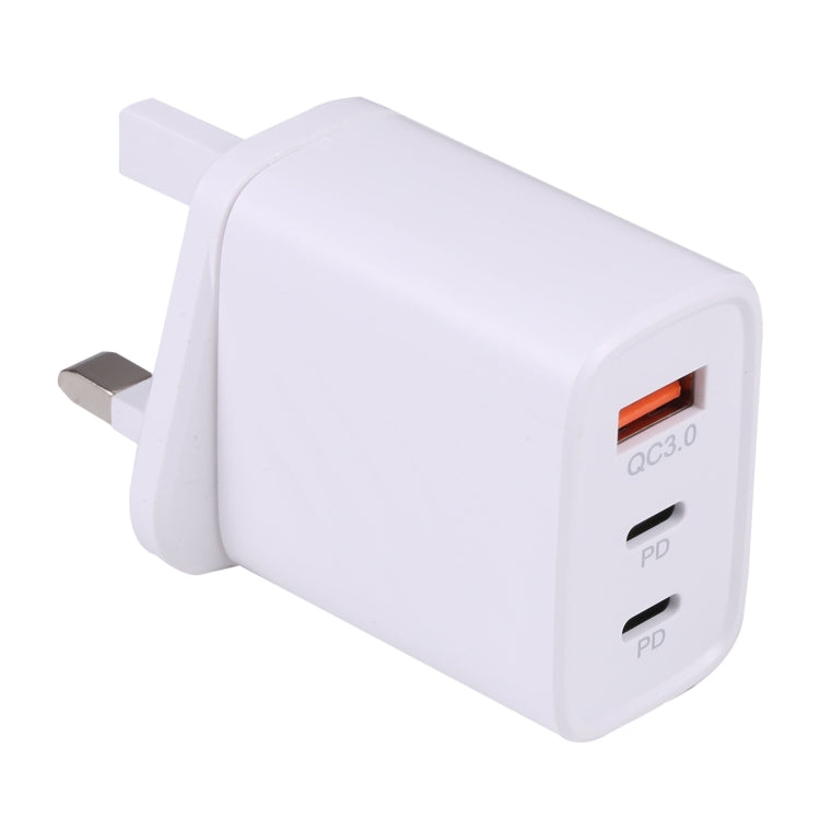 Carregador de Parede de Viagem AR-892 3 em 1 QC3.0 PD20W USB + USB-C / Tipo-C, Ficha UE, Ficha Reino Unido