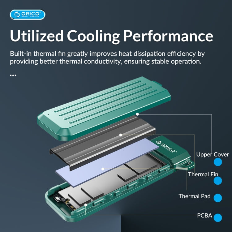 Enclosure ORICO USB3.1 Gen1 Type-C 6Gbps para SSD M.2 SATA