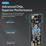 Enclosure ORICO USB3.1 Gen1 Type-C 6Gbps para SSD M.2 SATA