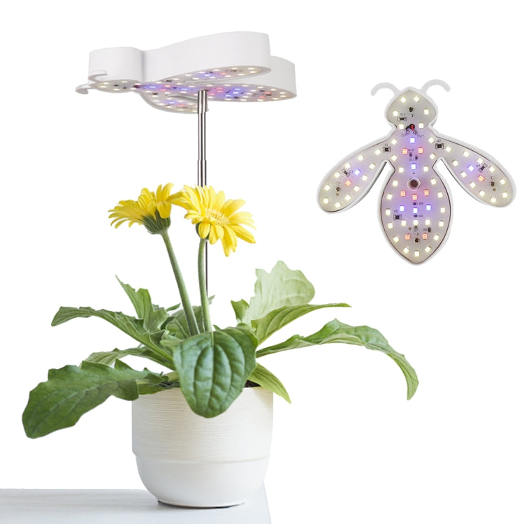 Luz de Preenchimento para Crescimento de Plantas Suculentas 10W 48 LEDs, Anel de Anjo, Abelha, Tubo Redondo