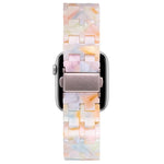 Pulseira de Relógio em Resina com 5 Contas para Apple Watch Series, 7 45mm / 6&SE&5&4 44mm / 3&2&1 42mm, 7 41mm / 6&SE&5&4 40mm / 3&2&1 38mm