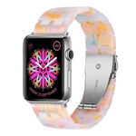 Pulseira de Relógio em Resina com 5 Contas para Apple Watch Series, 7 45mm / 6&SE&5&4 44mm / 3&2&1 42mm, 7 41mm / 6&SE&5&4 40mm / 3&2&1 38mm