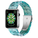 Pulseira de Relógio em Resina com 5 Contas para Apple Watch Series, 7 45mm / 6&SE&5&4 44mm / 3&2&1 42mm, 7 41mm / 6&SE&5&4 40mm / 3&2&1 38mm