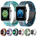 Pulseira de Relógio em Resina com 5 Contas para Apple Watch Series, 7 45mm / 6&SE&5&4 44mm / 3&2&1 42mm, 7 41mm / 6&SE&5&4 40mm / 3&2&1 38mm