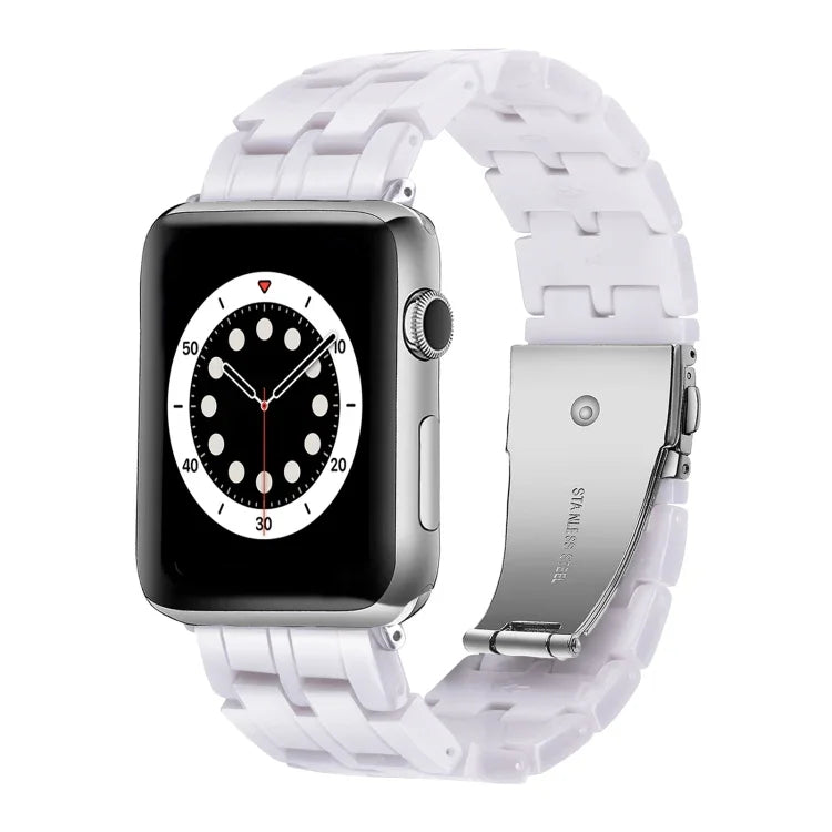 Pulseira de Relógio em Resina com 5 Contas para Apple Watch Series, 7 45mm / 6&SE&5&4 44mm / 3&2&1 42mm, 7 41mm / 6&SE&5&4 40mm / 3&2&1 38mm
