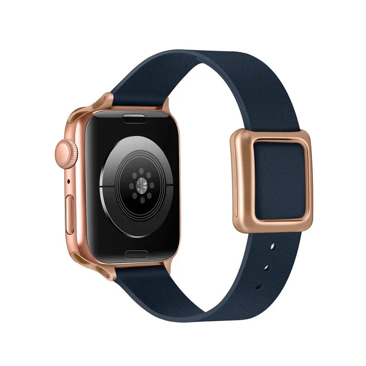 Correia de Relógio com Fivela Quadrada Magnética Dourada Rosa para Apple Watch Series, 7 45mm / 6&SE&5&4 44mm / 3&2&1 42mm, 7 41mm / 6&SE&5&4 40mm / 3&2&1 38mm